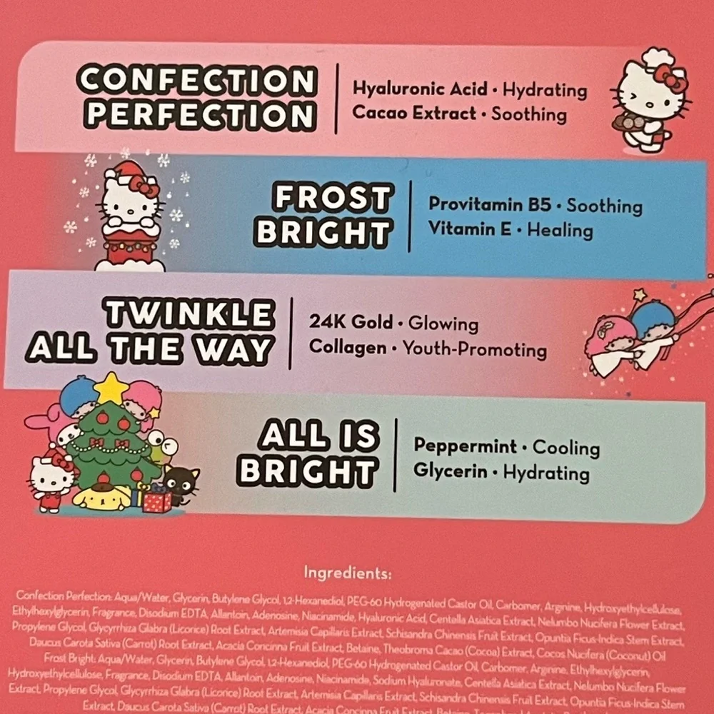 🆕😻 HELLO KITTY X CRÈME Hello Holidays Face Mask Collection NEW - Picture 5 of 5